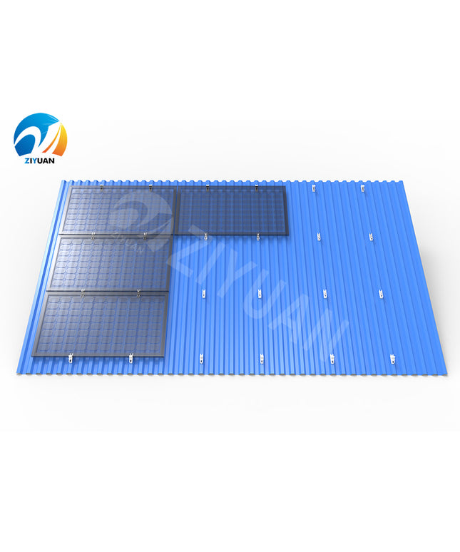 Mini rail aluminium pour fixation en toit tôle