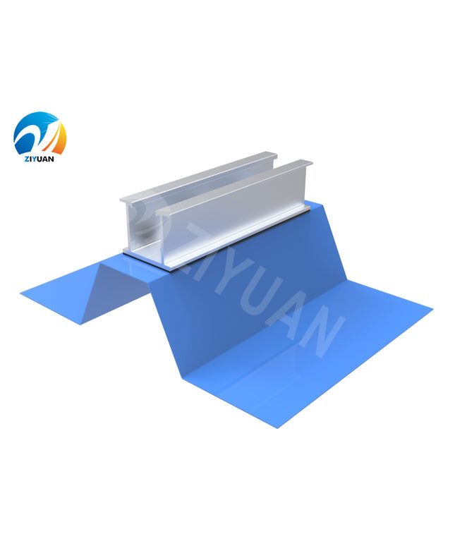 Mini rail aluminium pour fixation en toit tôle