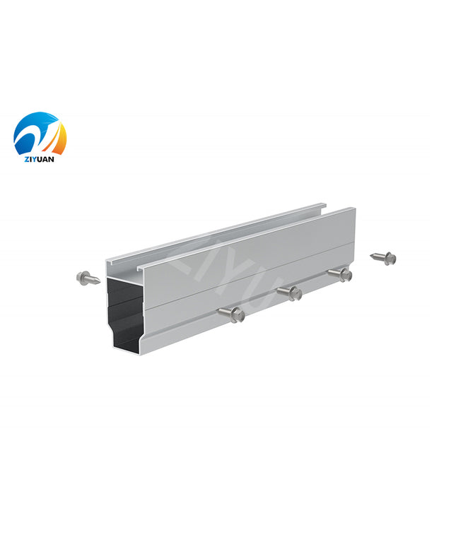 Mini rail aluminium pour fixation en toit tôle