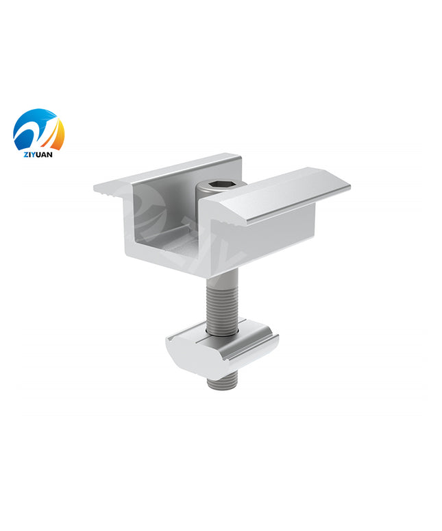 Mini rail aluminium pour fixation en toit tôle