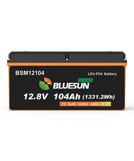 Batteries Bluesun haute capacité de LifePO4 Lithium-ion 12V 104Ah