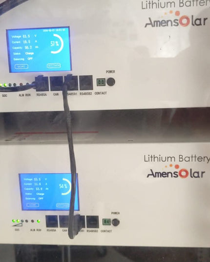 AM5120S 51.2V 100AH 5.12KWH Rack-Monté LiFePO4 avec Écran Led