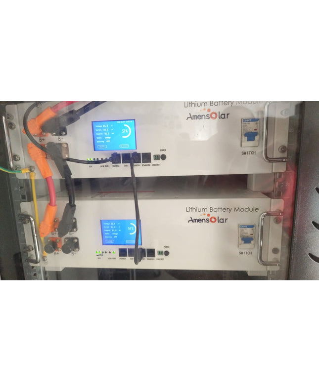AM5120S 51.2V 100AH 5.12KWH Rack-Monté LiFePO4 avec Écran Led