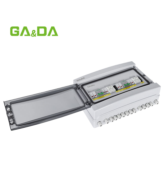 Coffret IP65 En Plastique PV Étanche Solaire DC 4 Entrée 2 Sortie MPTT