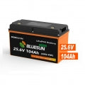 Batteries Bluesun haute capacité de LifePO4 Lithium-ion 24V 104Ah Batterie solaire