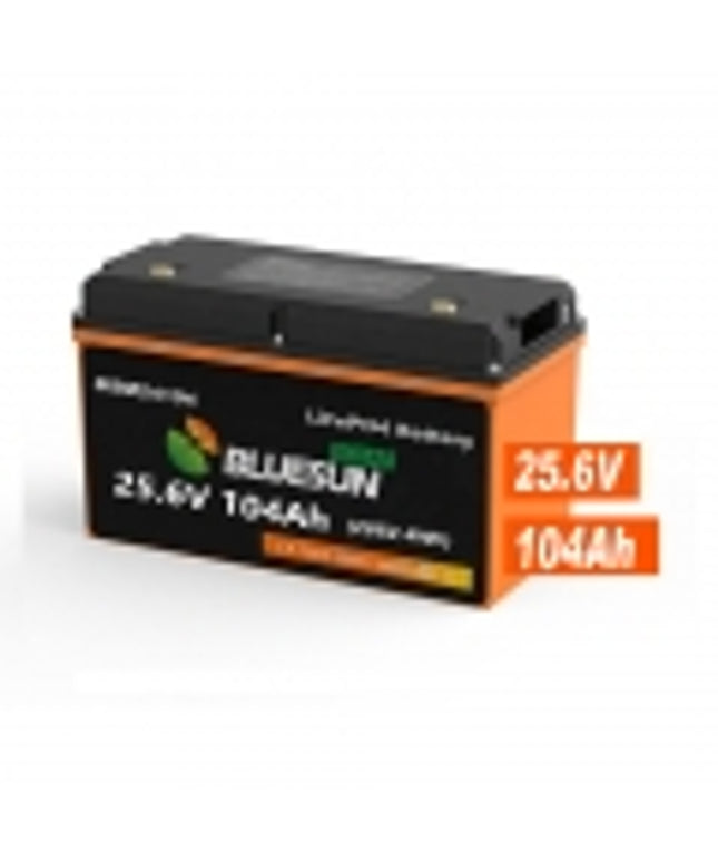 Batteries Bluesun haute capacité de LifePO4 Lithium-ion 24V 104Ah Batterie solaire