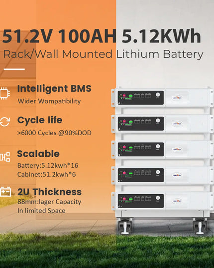 A5120 5.12kwh Rack monté Batterie au lithium
