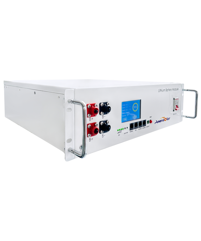 AM5120S 51.2V 100AH 5.12KWH Rack-Monté LiFePO4 avec Écran Led