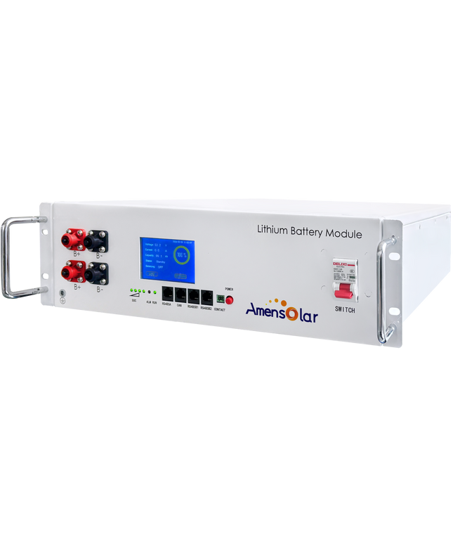 AM5120S 51.2V 100AH 5.12KWH Rack-Monté LiFePO4 avec Écran Led