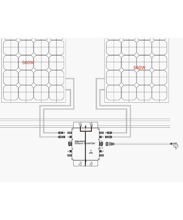 Kit 2 panneaux 1100wc autoconsommation-réinjection sans stockage
