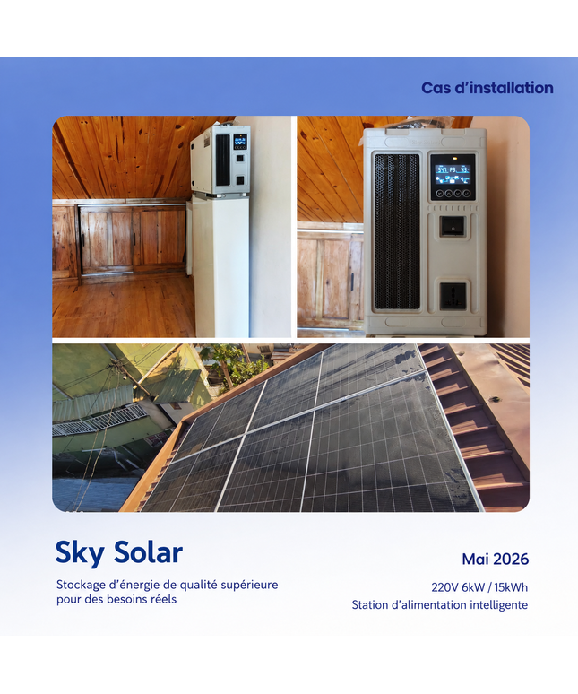 Centrale électrique intelligente 220 V/6 kW 15 kWh