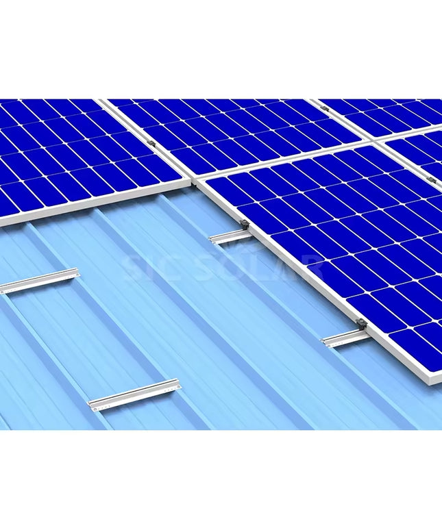 Mini Rail en aluminium de support de panneau solaire de toit en métal pour le montage de système de support de montage de panneau solaire