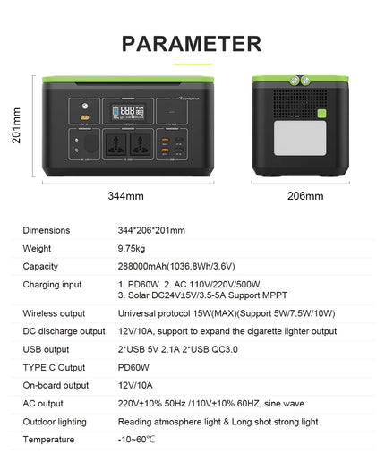 POWERFAR 300W 700W 1000W générateur d'énergie solaire domestique 110V 220v centrale électrique portable extérieure pour les voyages de camping en plein air