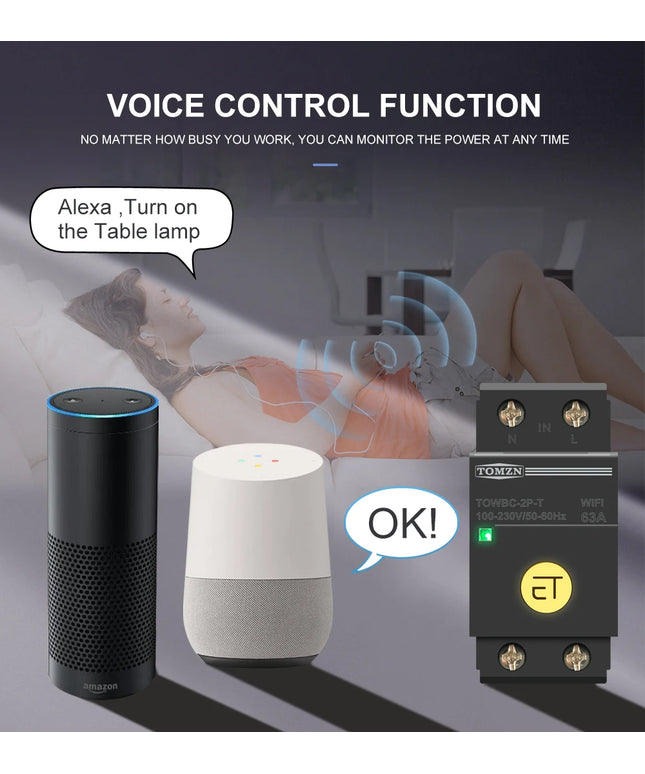 Disjoncteur WI-FI 32A  Contrôler par Smart Life TUYA