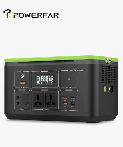 POWERFAR 300W 700W 1000W générateur d'énergie solaire domestique 110V 220v centrale électrique portable extérieure pour les voyages de camping en plein air