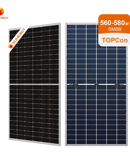 SUNERGY TOPCon Panneau Solaire Bifacial Demi-Coupe 585W