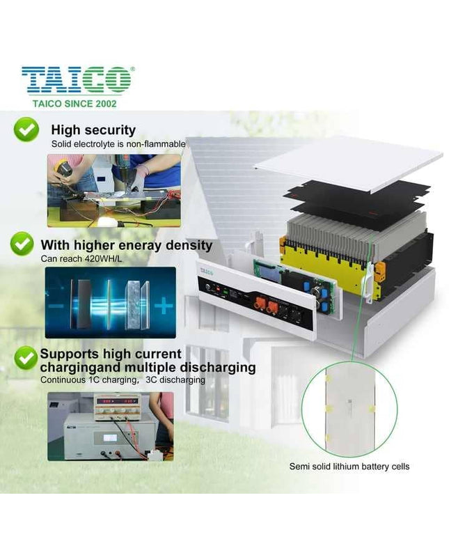 TAICO TKS 1000 – batterie Solid Lithium Lifepo4 48V, 200ah
