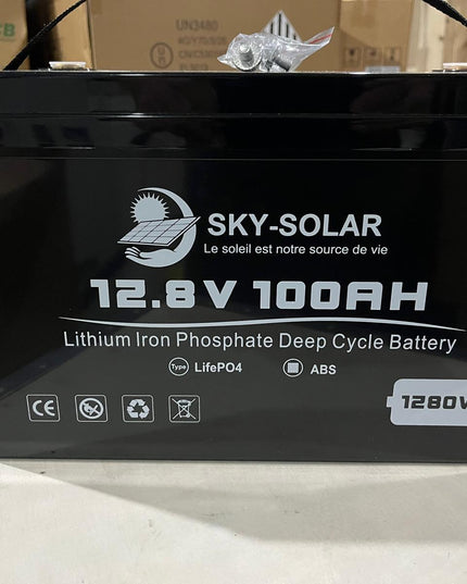 Batteries 12,8v ~100Ah LifePo4 SKY SOLAR